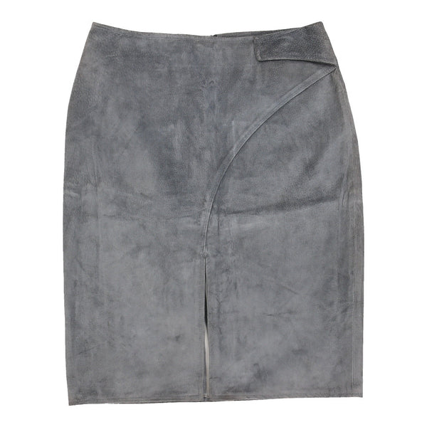 Castelbajac Midi Pencil Skirt - 30W UK 10 Grey Suede