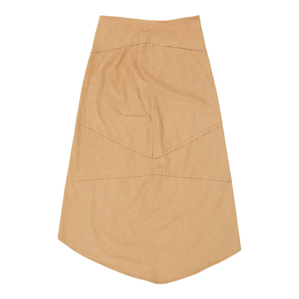 Vintage Unbranded Midi Skirt - Small Neutral Polyester