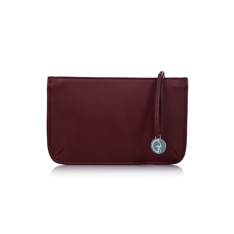 Vegan Leather Multi-Function Clutch In Red