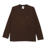 Vintage Adidas Long Sleeve T-Shirt - XS Brown Cotton