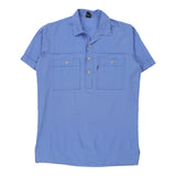 Vintage Pooh Polo Shirt - Small Blue Cotton