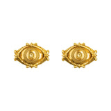 Eye Gold Stud Earrings - Astor & Orion Ethically Made Jewelry