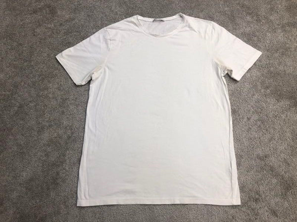 ZARA Shirts Mens X Large White Pullover Crew Neck Tee Short Sleeve Lightweight