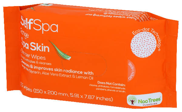 NooTrees SelfSpa Spa Skin Cleanser Wipes with Eco-Dot 25 Sheets