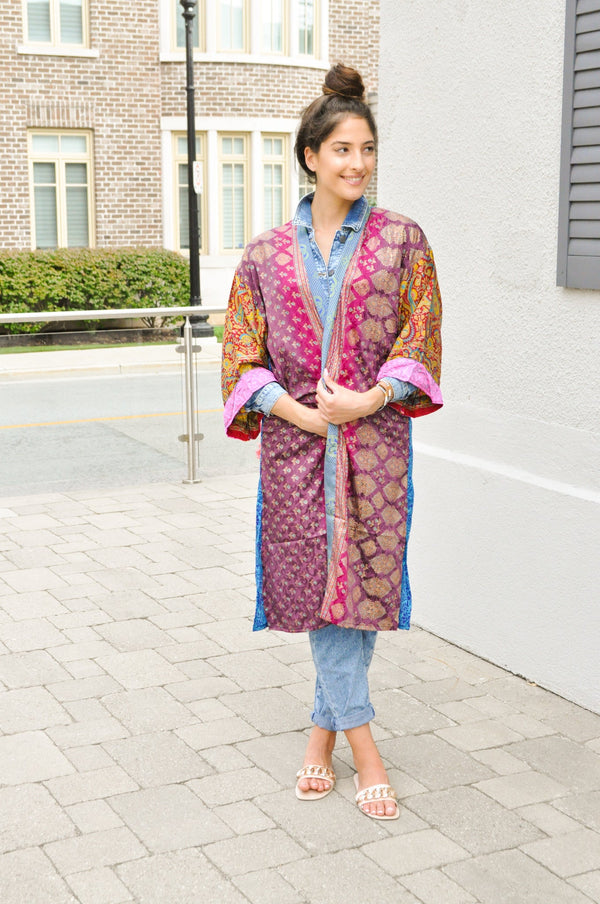 Hillside Kimono Mixed Print -UPCYCLED