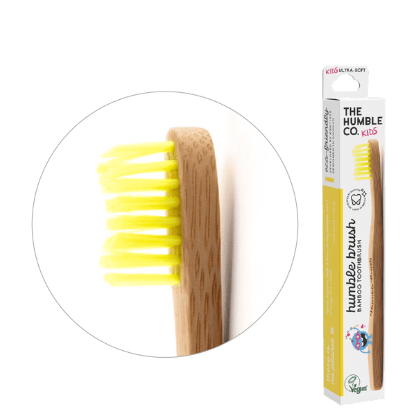 Humble Brush Kids - yellow, ultra-soft bristles