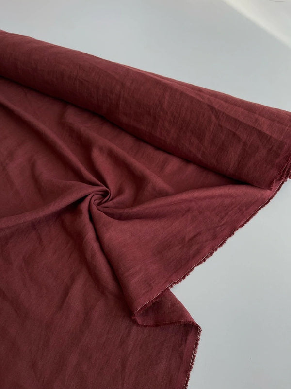 Terracotta 95" / 240 cm linen fabric
