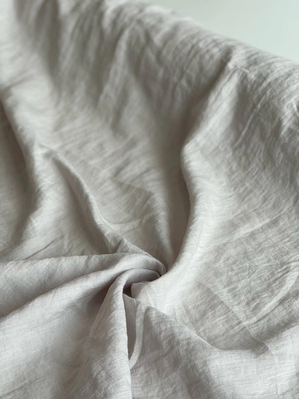 White 95" / 240 cm linen fabric