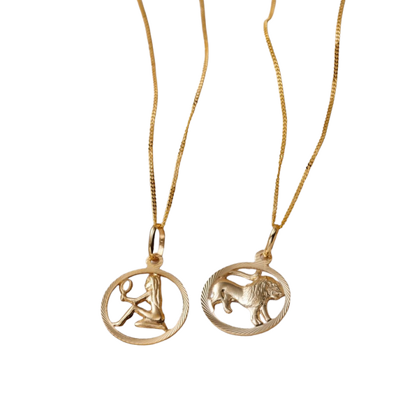 9ct Gold Zodiac Pendant Necklace