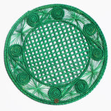 Caracoli Green Placemat - Pack of 6 - Made of Natural Palm