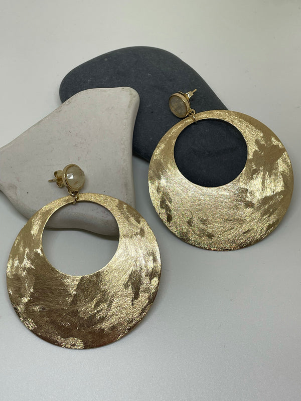 Hammered Hoop Earrings