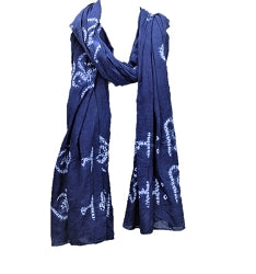 OM Namah Shivay - Omkara Prayer Shawl - Shibori style