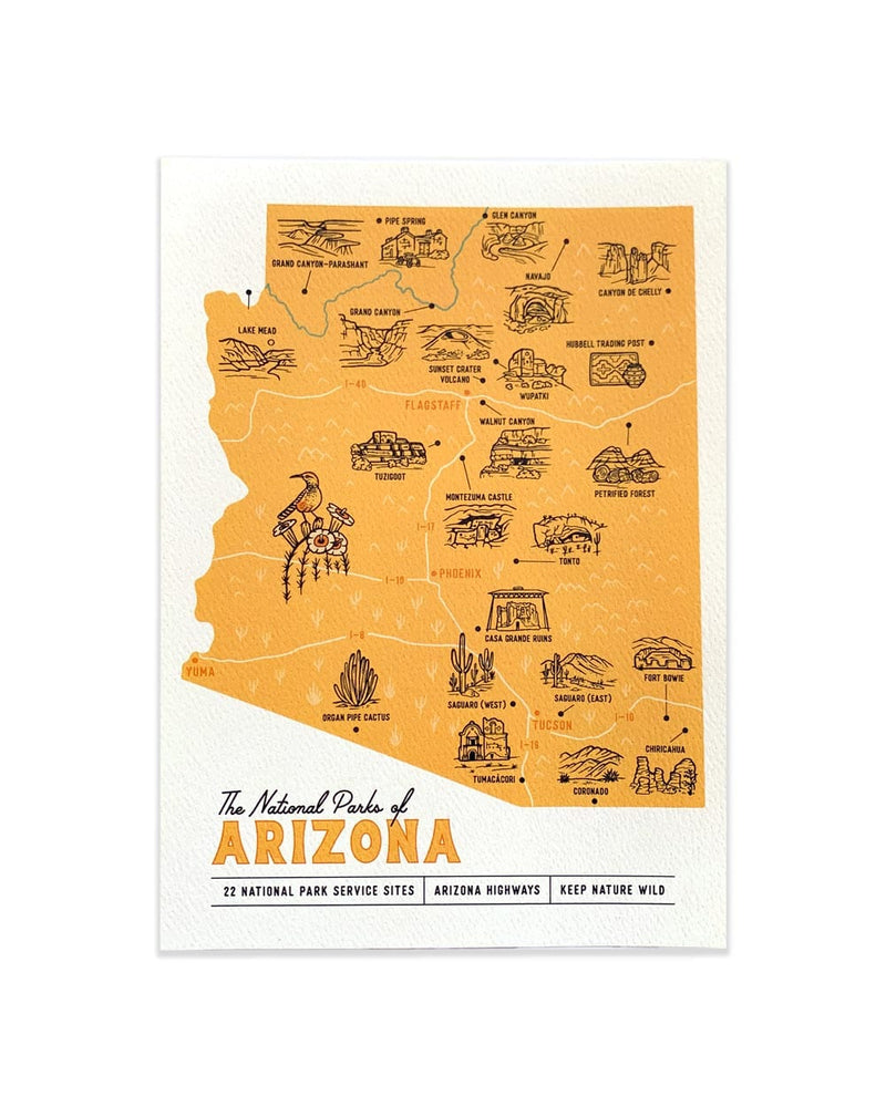 Keep Nature Wild Greeting Card Single Explore Arizona Parks | Postcard