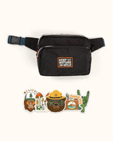 Fanny Pack + Stickers Bundle | Black/Atlantic