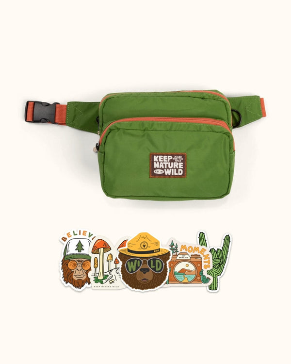 Fanny Pack + Stickers Bundle | Moss/Clay