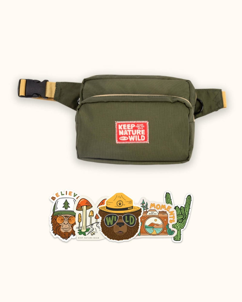 Fanny Pack + Stickers Bundle | Olive/Khaki