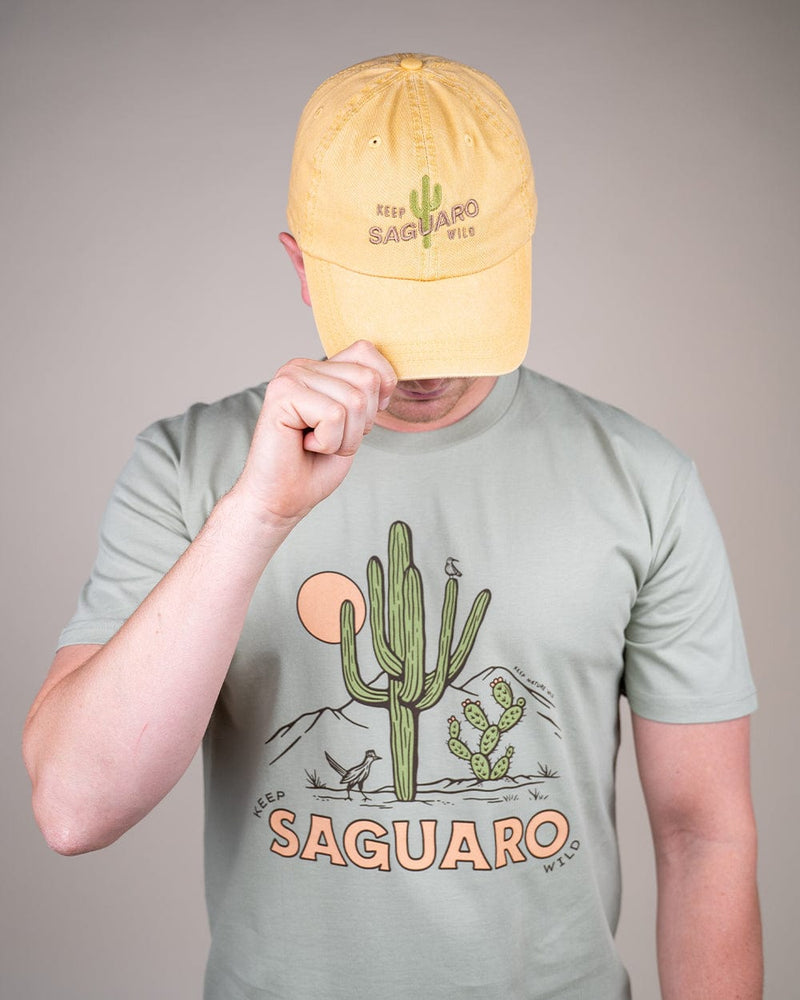 Keep Nature Wild Hat Keep Saguaro Wild Dad Hat | Mustard