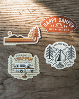 Keep Nature Wild Sticker Retro Pines | Sticker