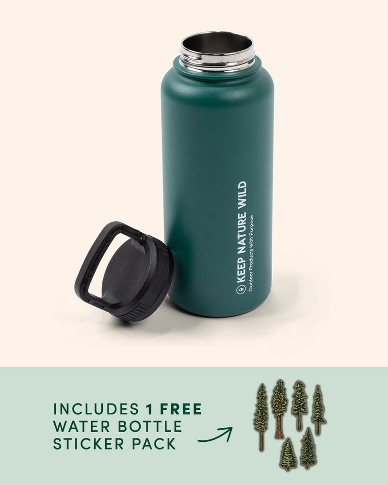 Water Bottle + Sticker Pack Bundle | Forest