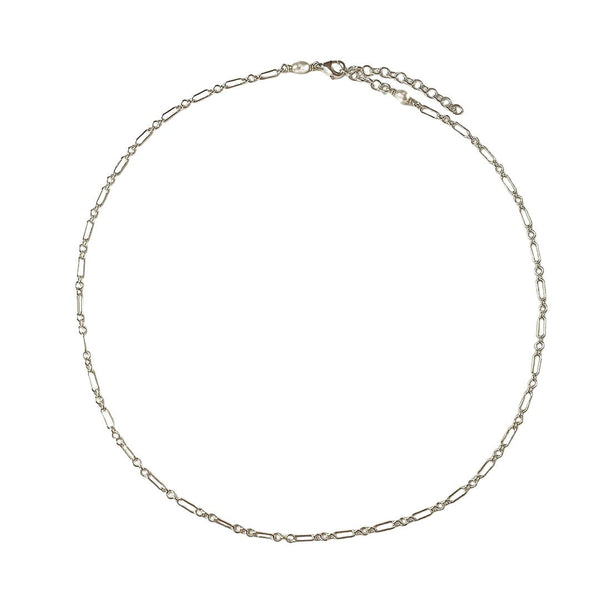 Lily Chain Necklace Silver