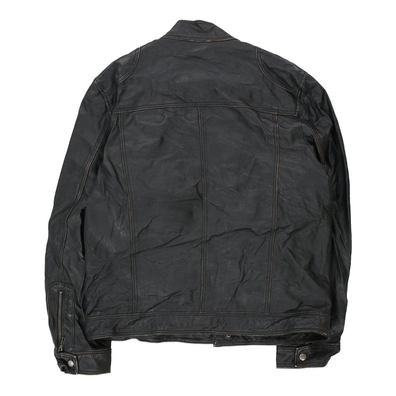 Vintage black Guess Leather Jacket - womens large