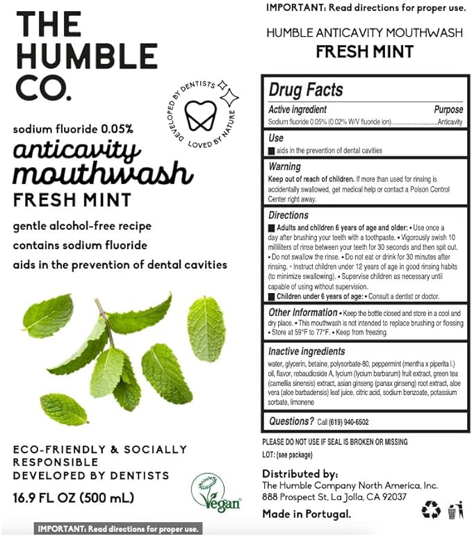 Mouthwash Fresh Mint 16.9 fl oz - 2 pack