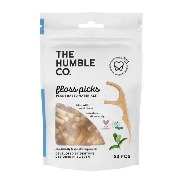 Natural Humble Floss Picks - Mint (50 pcs) - humble-usa