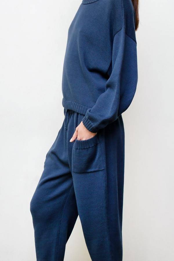 mimi hand knit suit - blue