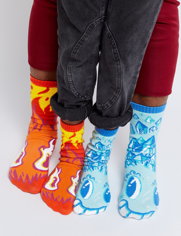 BURNIE & ICEY DAD-AND-ME MATCHY MISMATCHY SOCKS GIFT SET