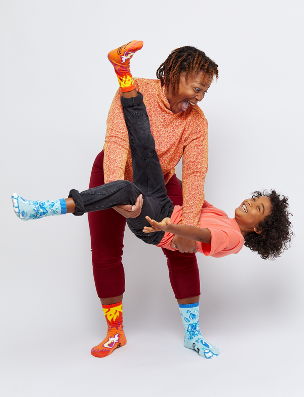 BURNIE & ICEY DAD-AND-ME MATCHY MISMATCHY SOCKS GIFT SET