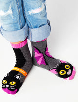 PALS BOO CREW GIFT BUNDLE - 4 PAIRS of NON-SLIP SOCKS for KIDS