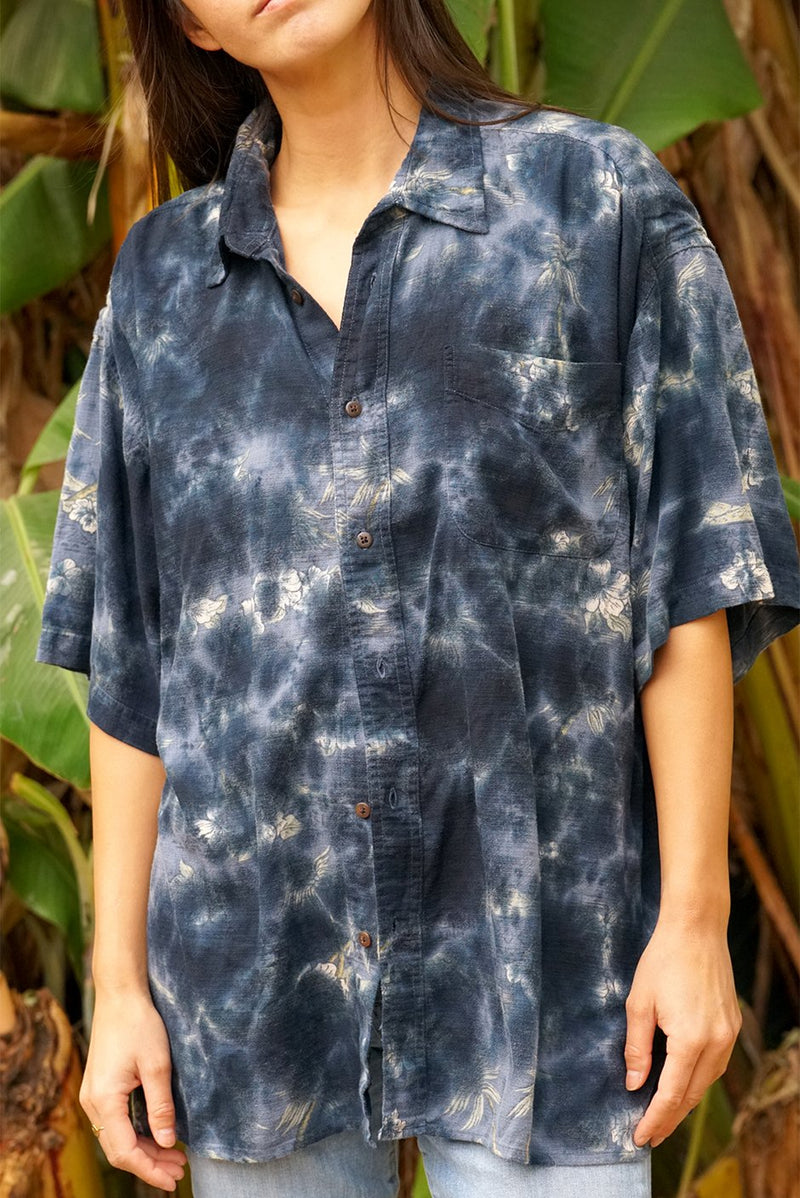 Hawaiian Kai Shirt // Blue Lagoon Tie Dye