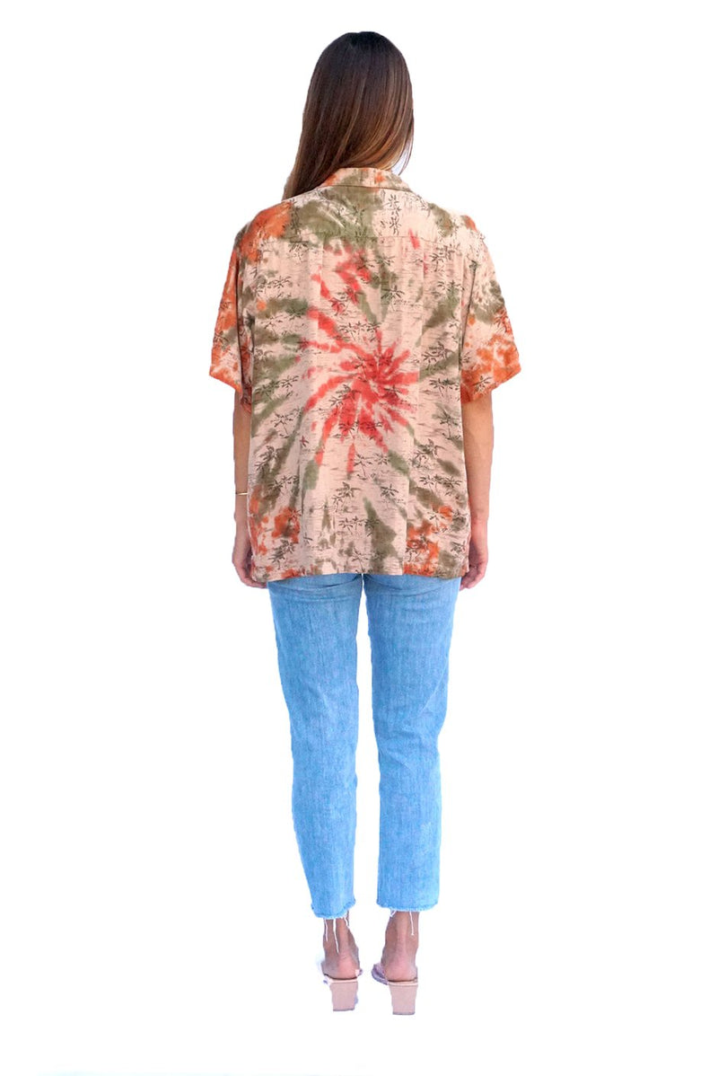 Hawaiian Kai Shirt // Desert Spiral Tie Dye