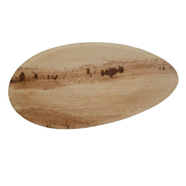 Dtocs palm Leaf Plate 12x7 Inch Oval Platter | USDA Certified Bio-based Bamboo Plate Look disposable party plates