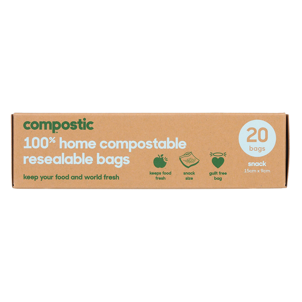 compostic snack bags - 20 bags
