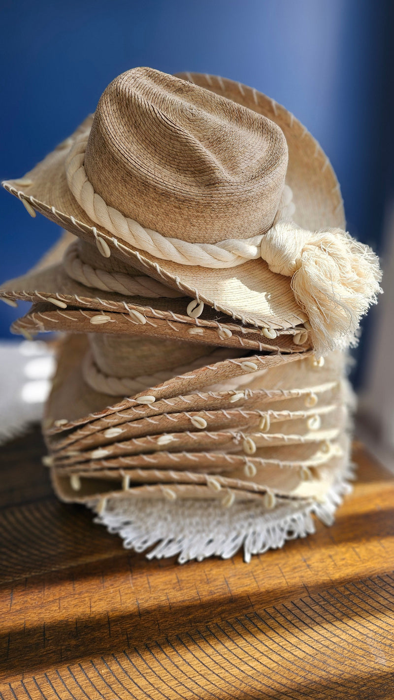 Coastal Cowgirl Hat with Shells