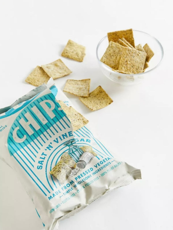 Salt 'n' Vinegar - Pulp Pantry Corn Free, Grain Free, Gluten Free, Vegan Veggie Chips Healthy Tortilla Chips