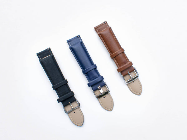 Quick-Release Genuine Leather Watch Straps