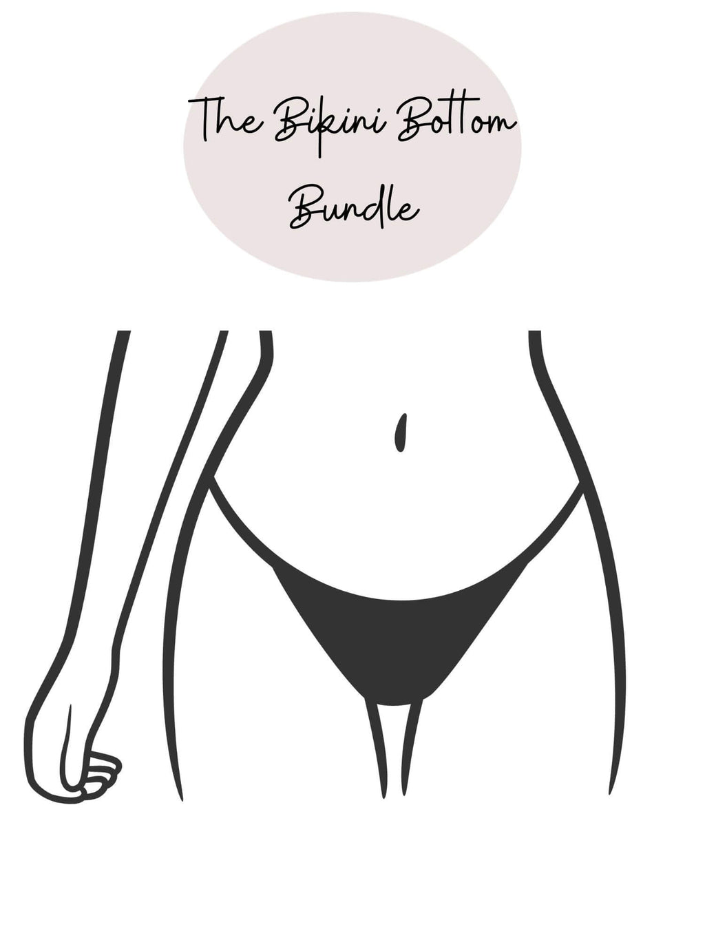 Serena Hipster Bikini Bottom Ribbed Fabric