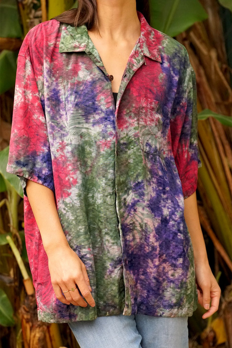 Hawaiian Kai Shirt // Tropic Punch Tie Dye