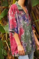 Hawaiian Kai Shirt // Tropic Punch Tie Dye