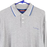 Vintage grey Pierre Cardin Long Sleeve Polo Shirt - mens large