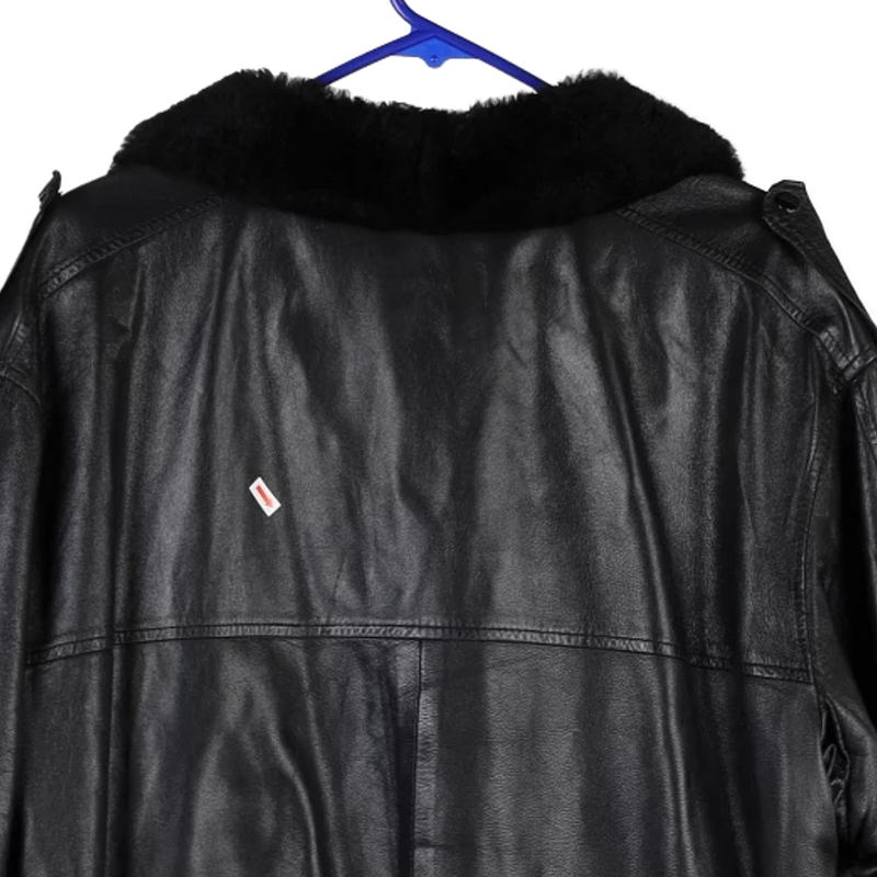 Vintage black Unbranded Leather Jacket - mens x-large