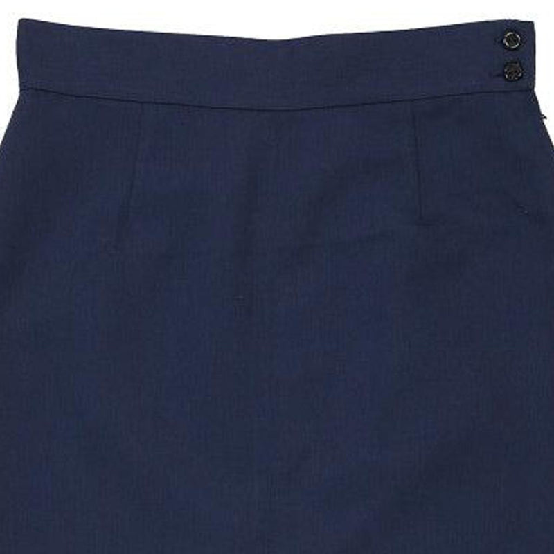 Besy Midi Pencil Skirt - 26W UK 6 Navy Polyester Blend