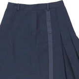 Green Village Midi Skirt - 24W UK 4 Navy Polyester Blend