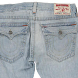 Billy True Religion Denim Shorts - 37W 10L Blue Cotton