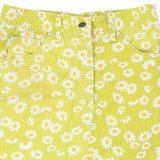 Les Pant Jeans Mini Skirt - 29W UK 10 Green Cotton