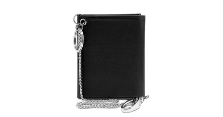 Trifold Chain Wallet in Black