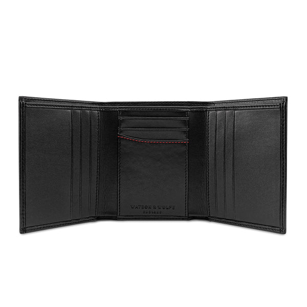 Trifold Wallet for Key Chain in Black