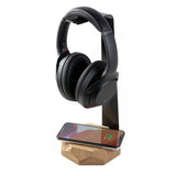 Oakywood Wooden 2 in 1 Headphone Stand & Wireless Charger
